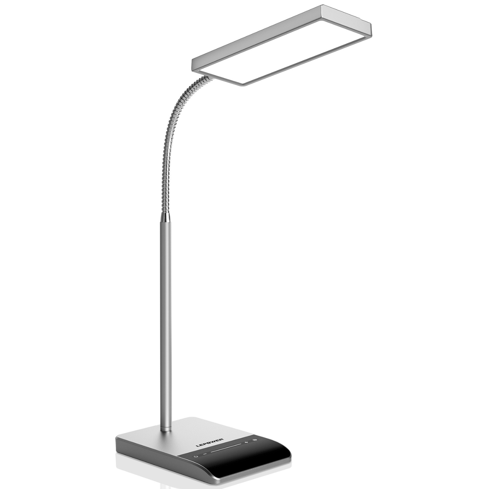 gooseneck eye caring LED desk light gray