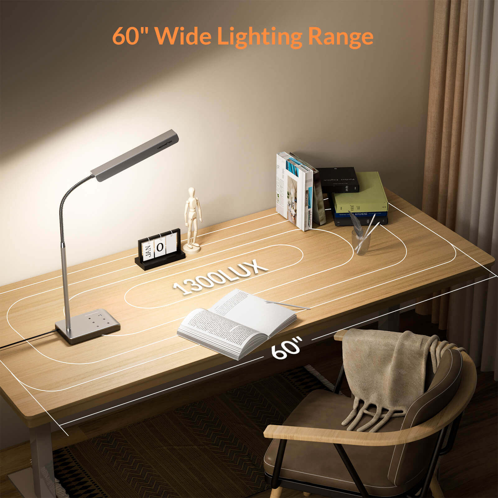 750LM Eye-Caring Desk Light for Home Office