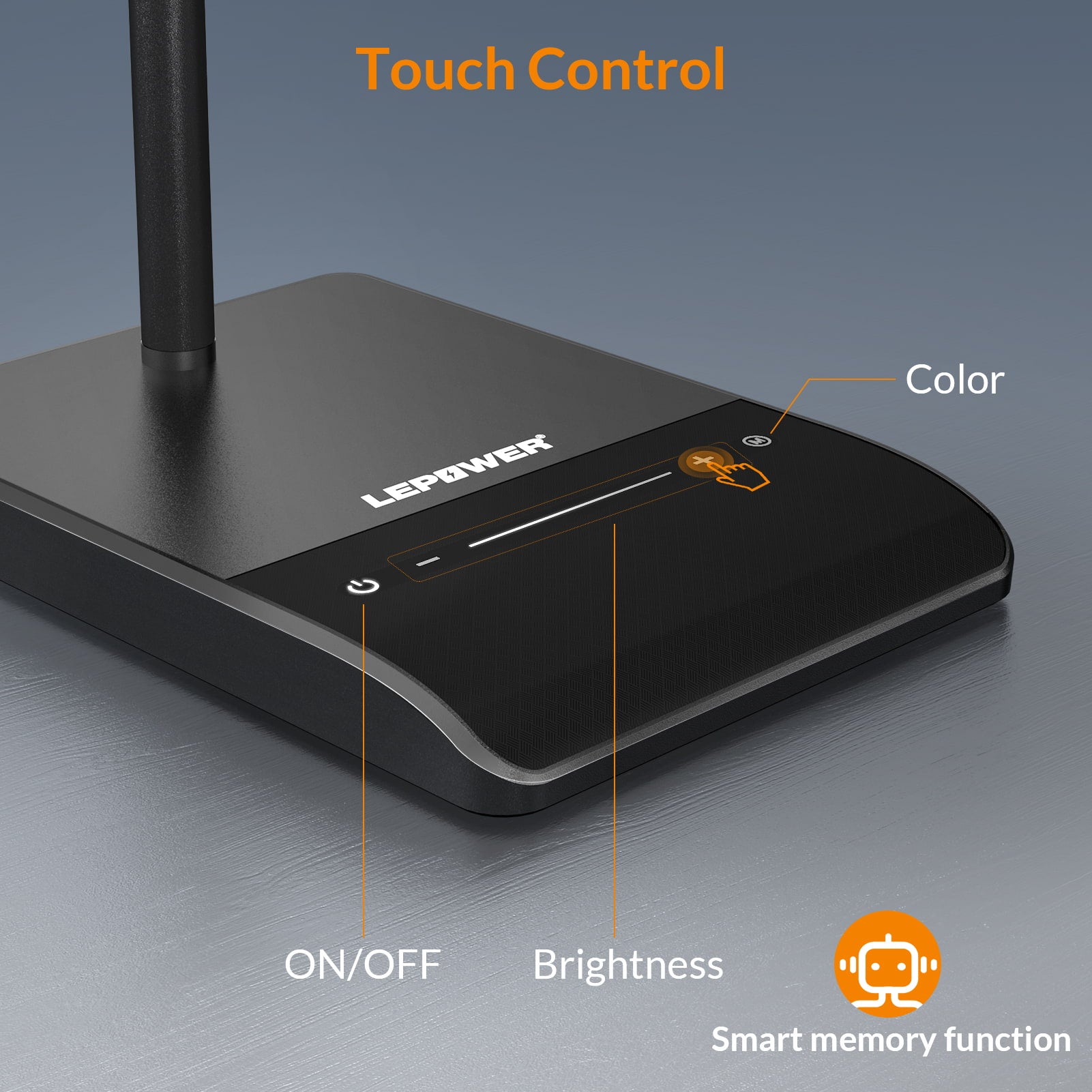 Lepower-tec Gooseneck Eye-caring LED Desk Light with Touch Control