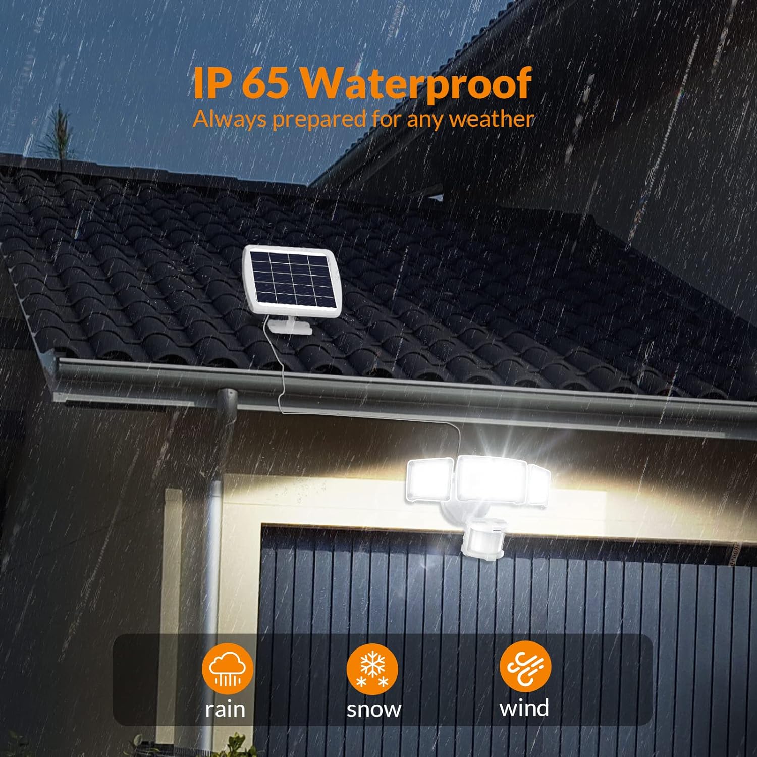 solar security light with motion sensor
