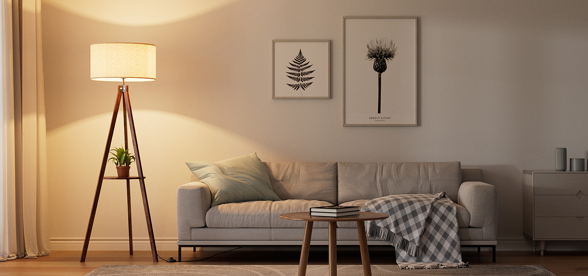 lepower-tec wooden floor lamp