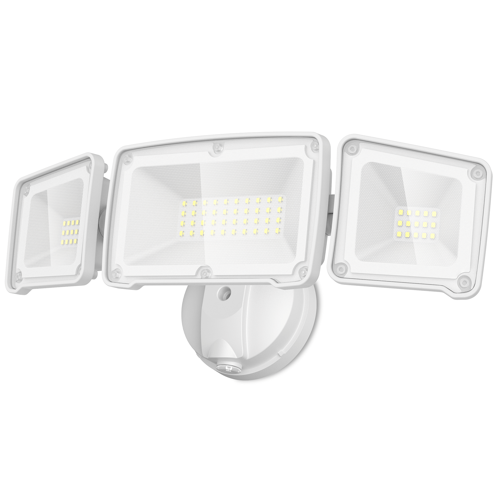 3500LM Dusk to Dawn LED Flood Light Adjustable 3 Heads 35W White Light