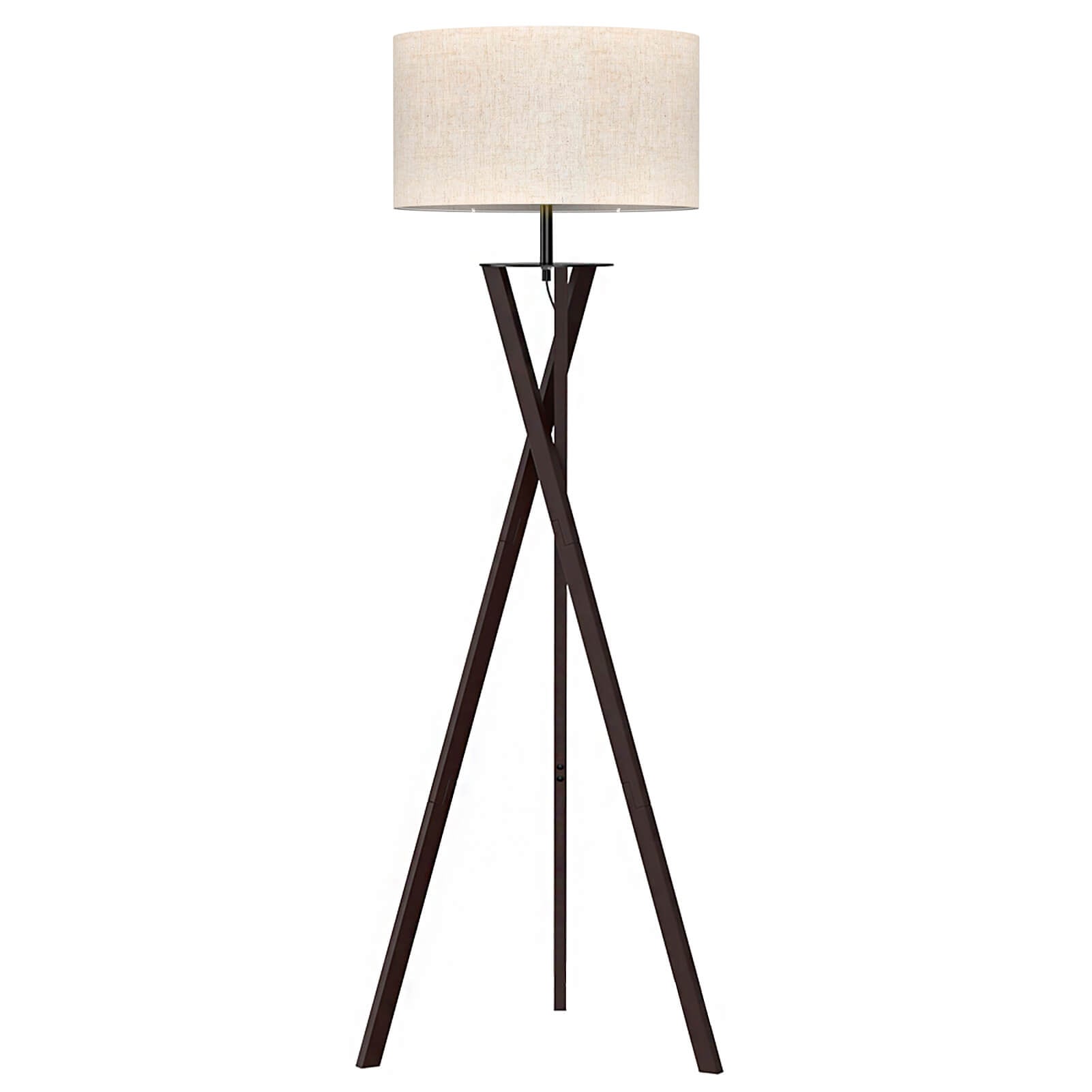 Wooden Tripod Floor Lamp, Standing Lamp for Living Room