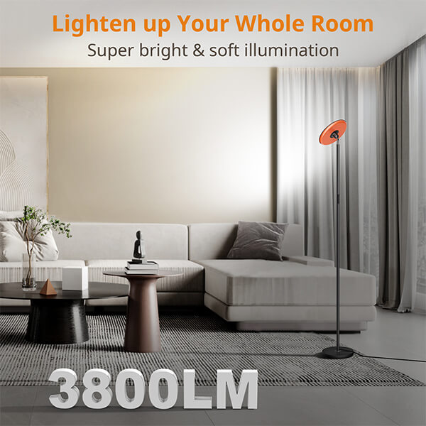 Lepower LED torchiere floor lamp 38W & 3800LM