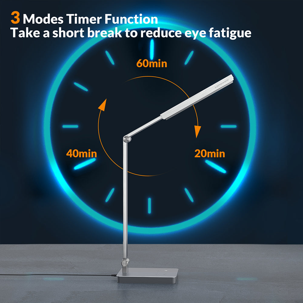 900LM LED Desk Lamp Touch Control with Adjustable Arms