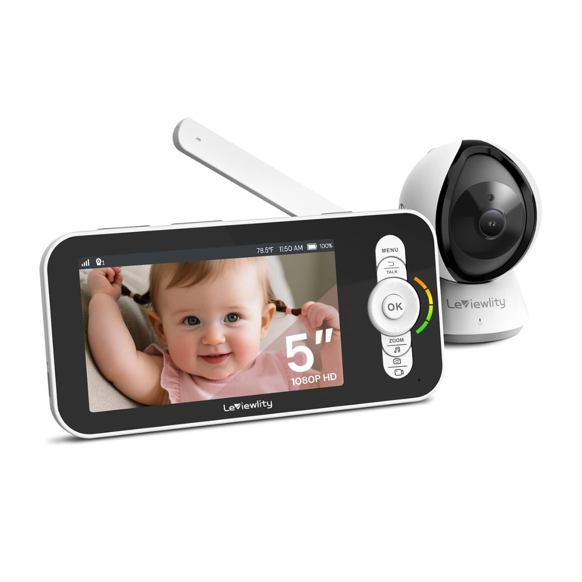 Leivewlity Baby Monitor No WiFi with Camera and Audio for Crib, Nursery