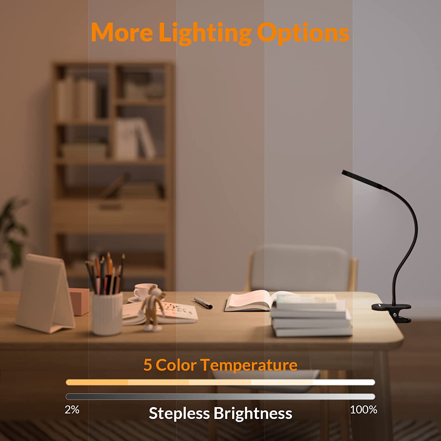SharkBite LED Clip-on Light Eye-Caring Dimmable Auti Blue Light