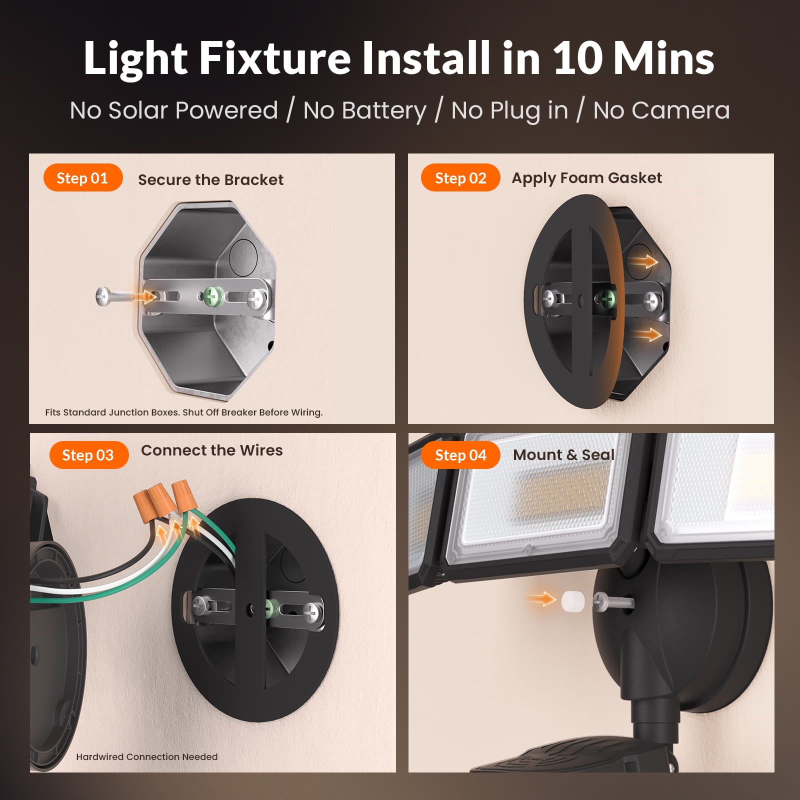 Lepower-tec Garage Security Light SL-23 Black