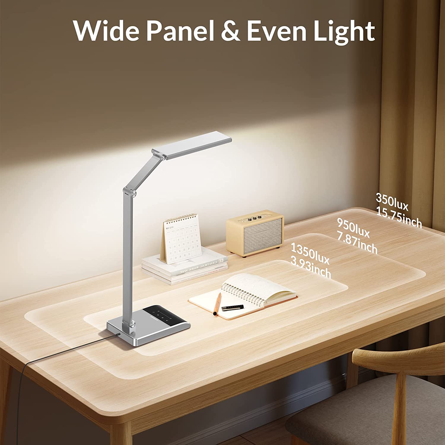 Eye-caring LED Desk Light Anti-Blue Light Touch Control Adjustable