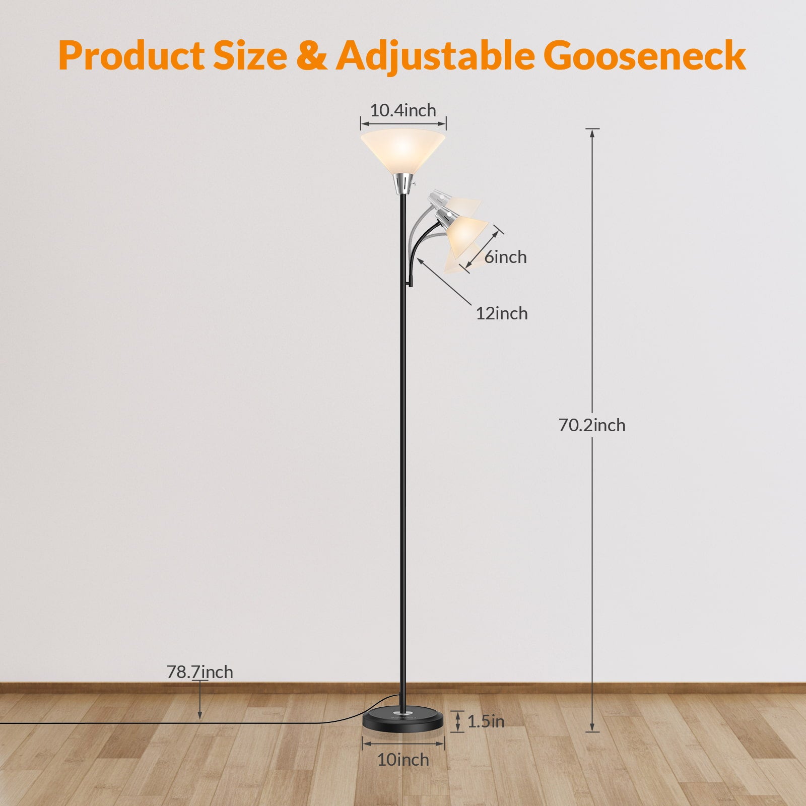 Lepower-tec Sky Dome Tree Torchiere Floor Lamp with Reading Lamps