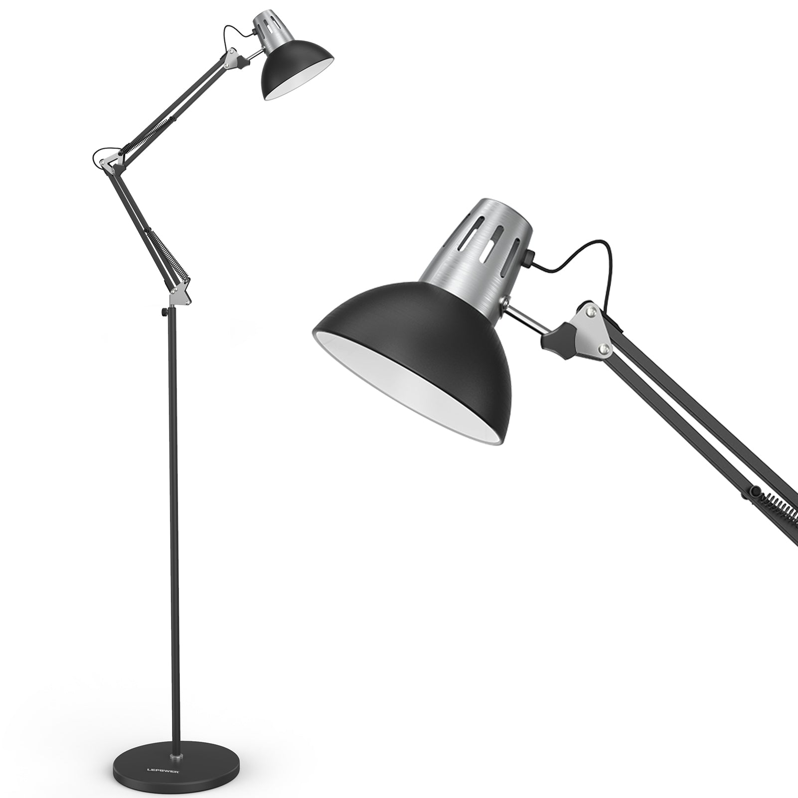 Lepower-tec Flexible Architect Floor Lamp Metal Directional Standing Lamp