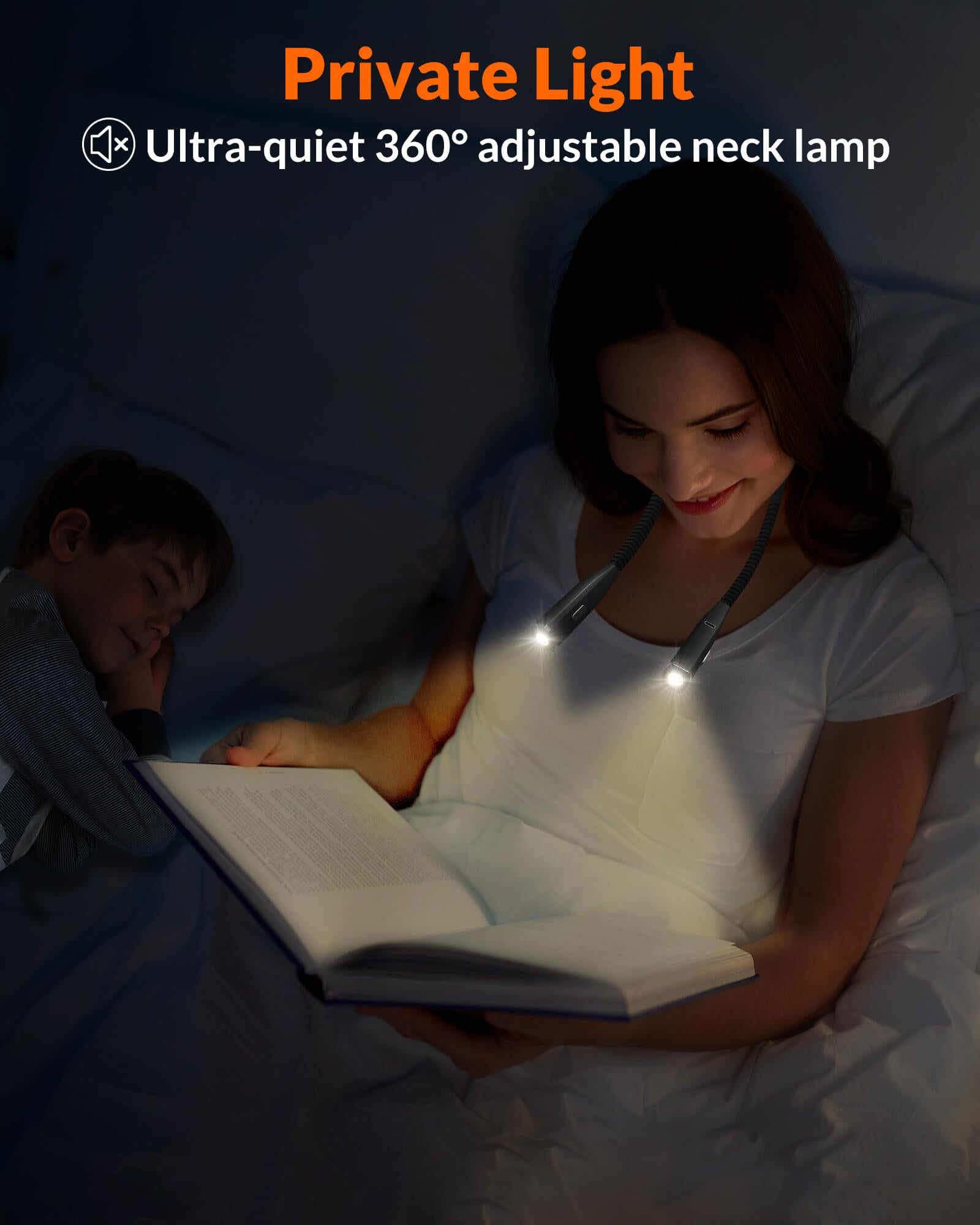 Rechargeable Silicone Arms Neck Reading Light