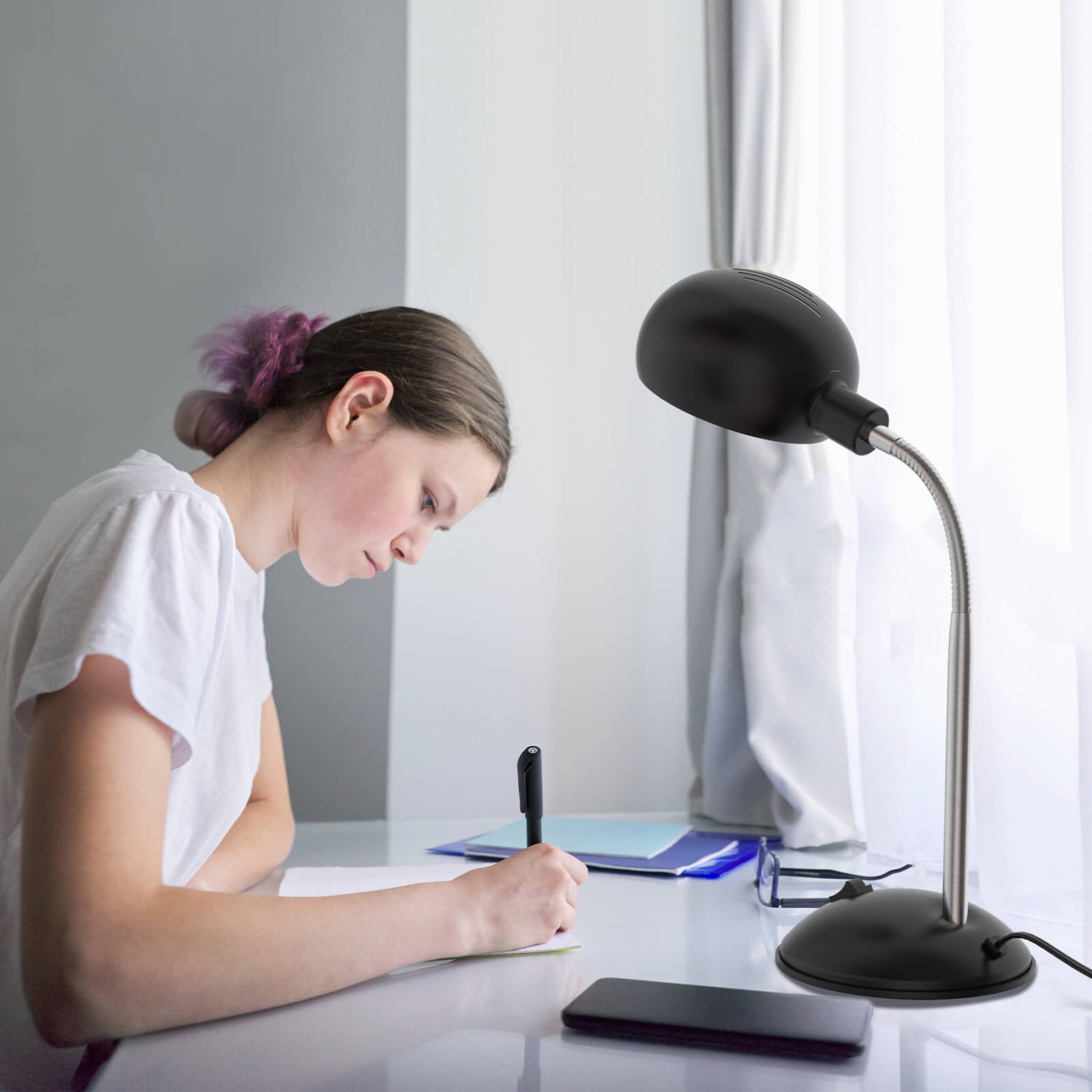 Metal Desk Lamp with E12 Lamp Base