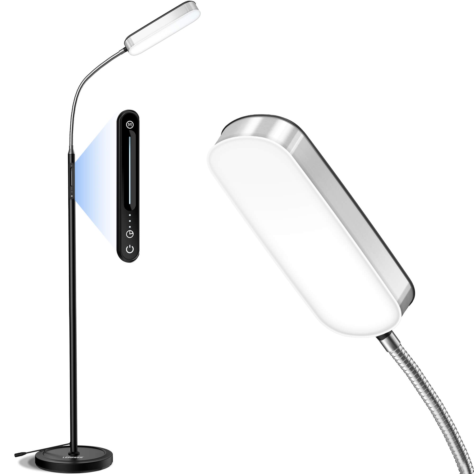 Flexible Gooseneck LED Floor Lamp Dimmable Eye-caring for Task Lighting