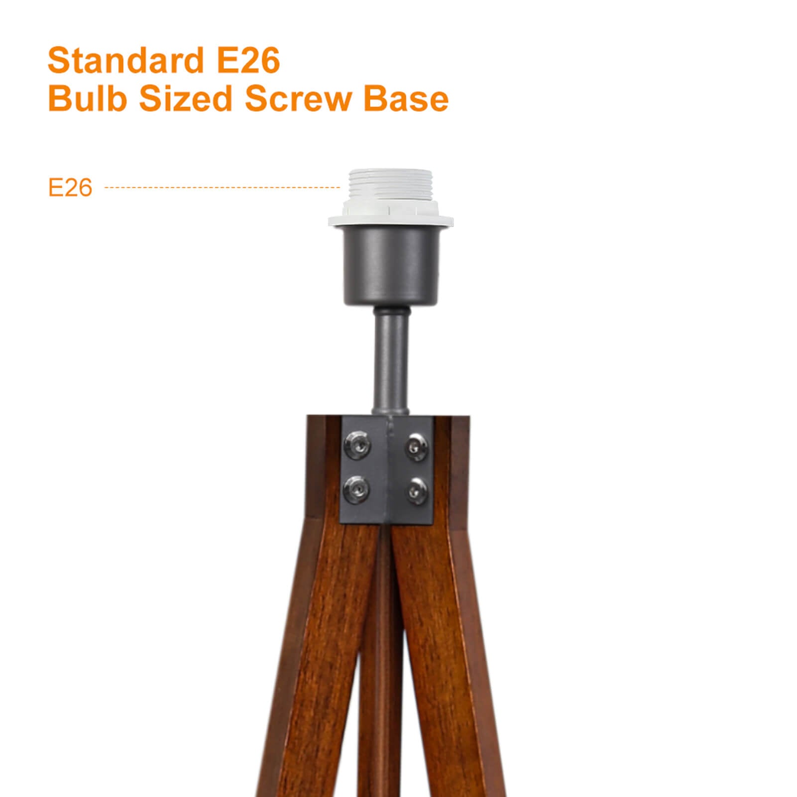 Wooden Tripod Floor Lamp