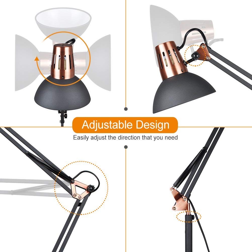 Lepower-tec Flexible Architect Floor Lamp Metal Directional Standing Lamp