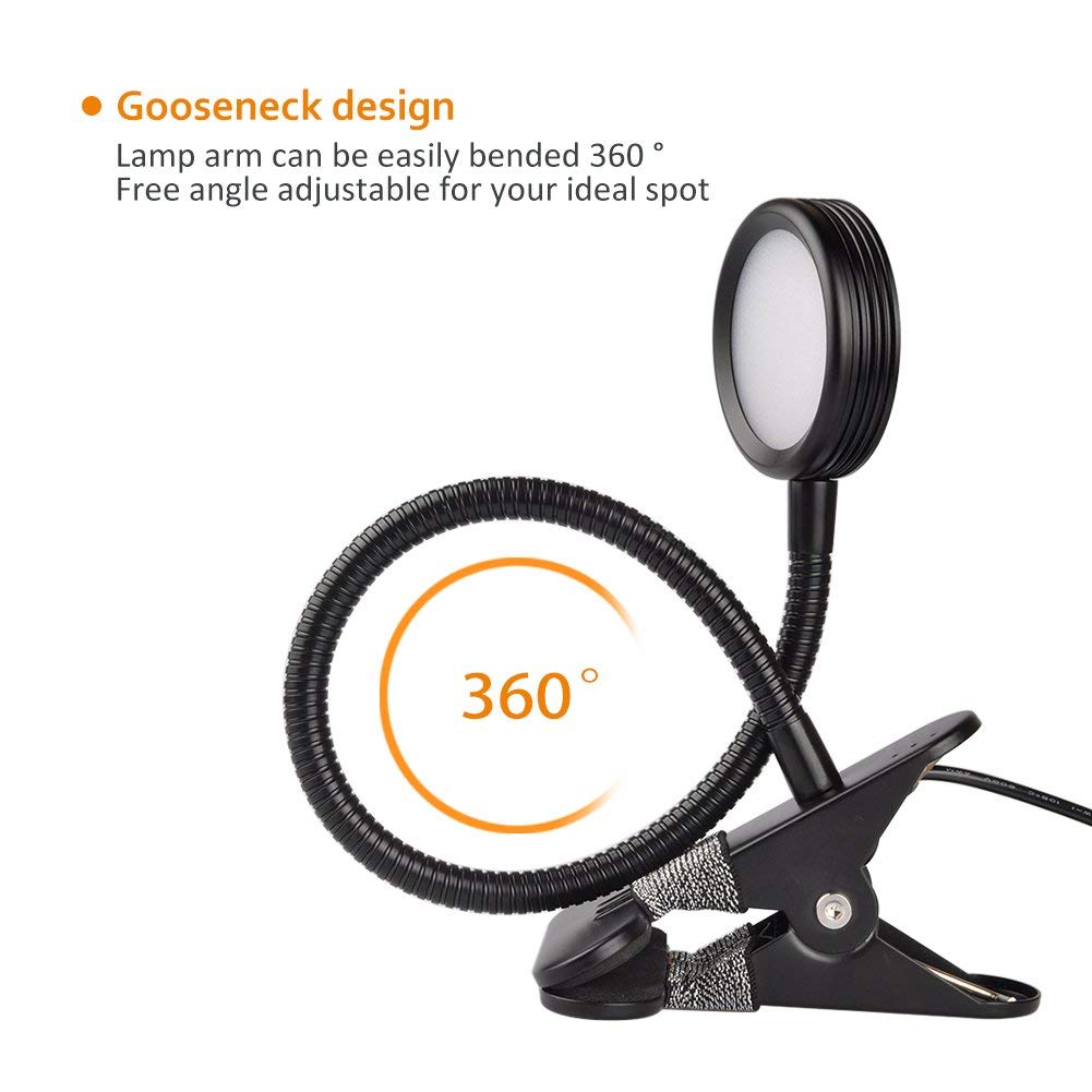 Flexible Clip On Desk Light with USB Charging