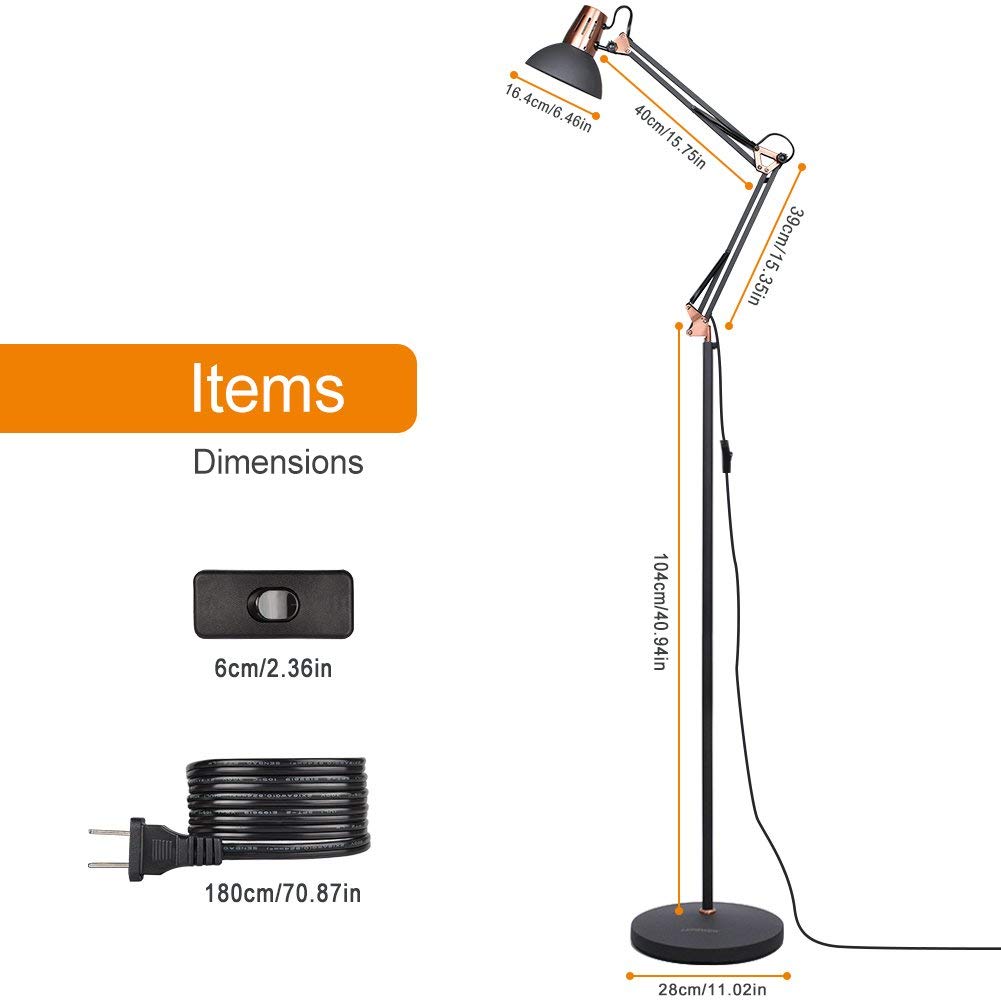 Flexible Architect Floor Lamp Metal Directional Standing Lamp