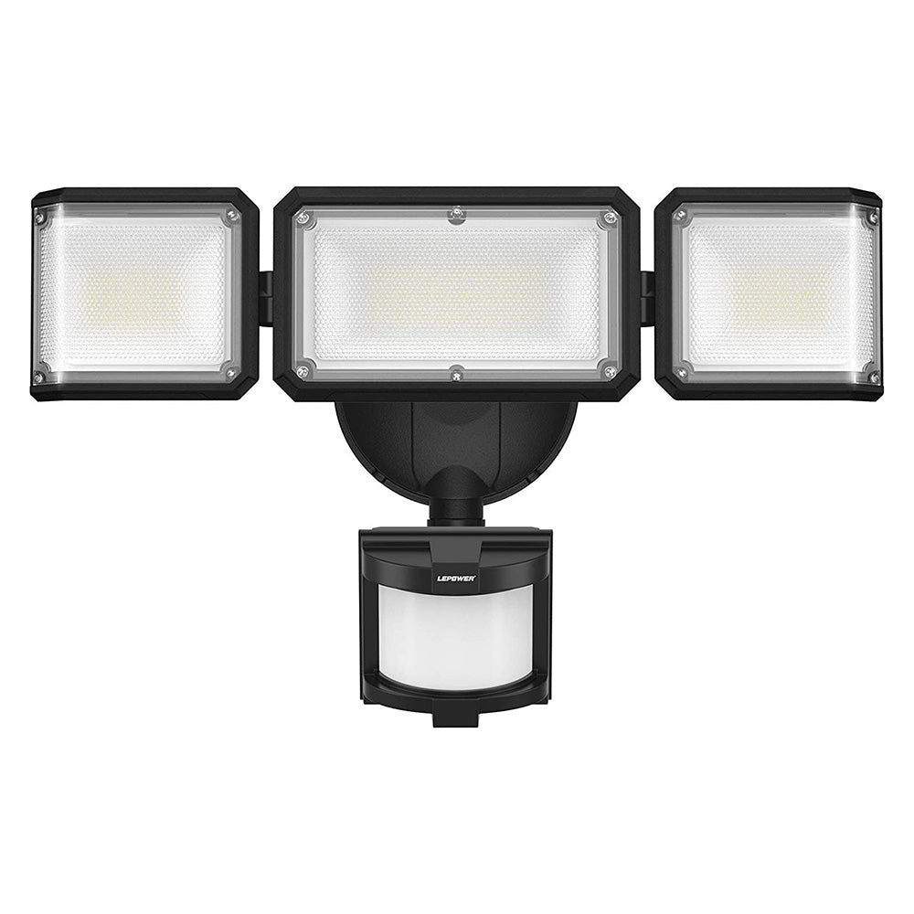 Dusk To Dawn Flood Light with Motion Sensor & 3 Lighting Heads 42W 4200LM