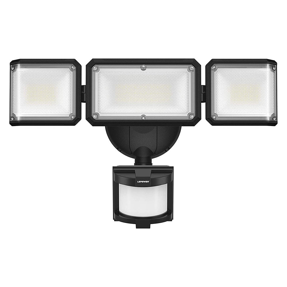 Dusk To Dawn Motion Security Light 42W 4200lm 3-Head Adjustable