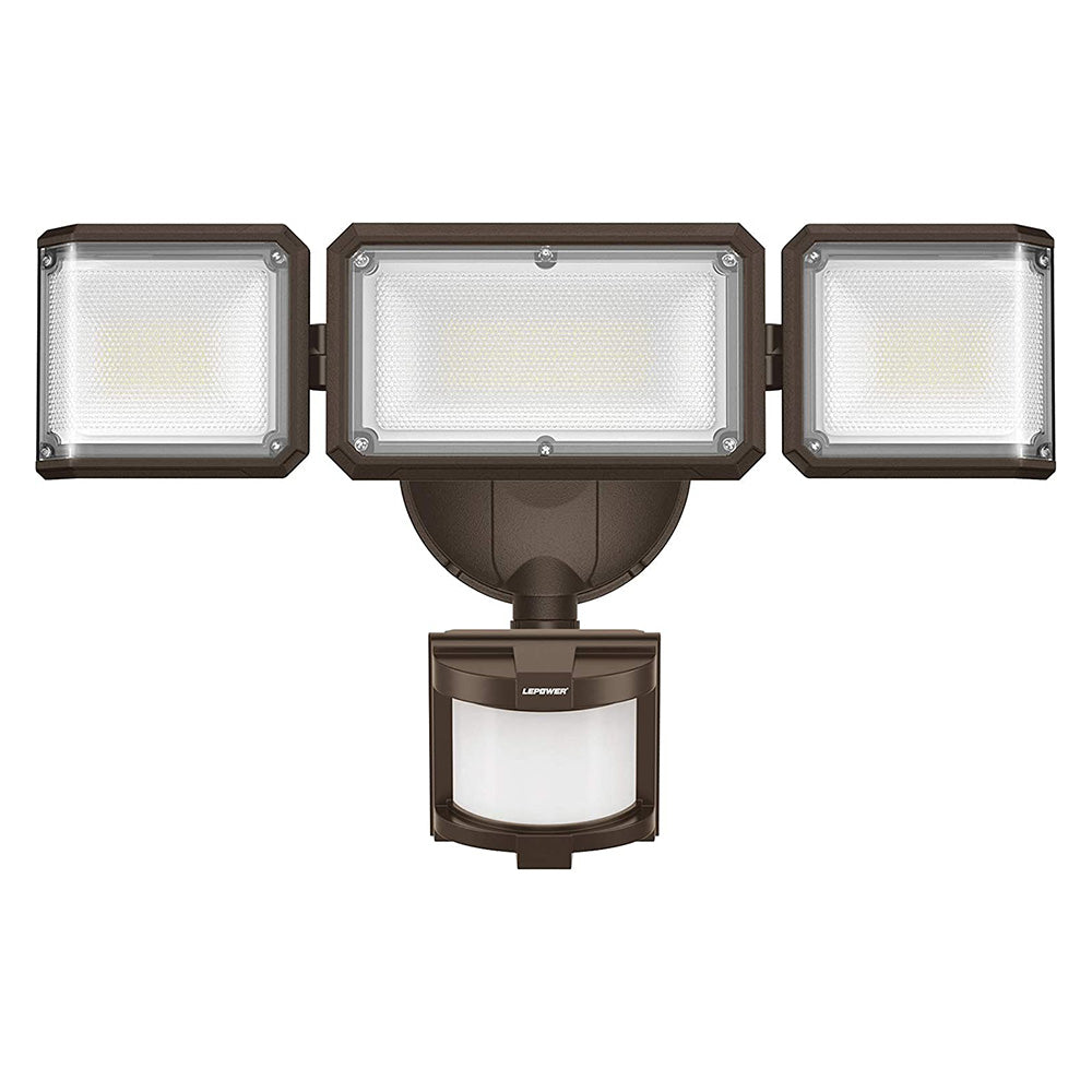 Dusk To Dawn Flood Light with Motion Sensor & 3 Lighting Heads 42W 4200LM