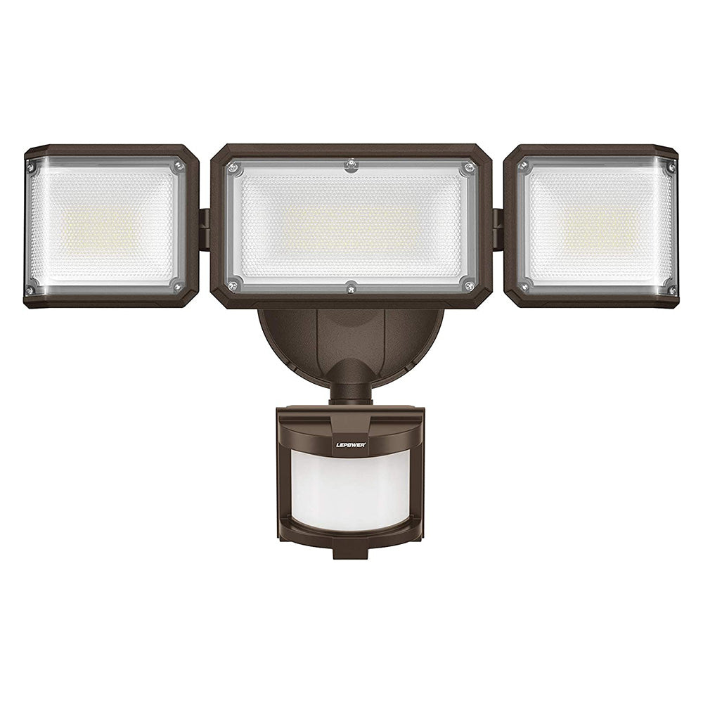 Dusk To Dawn Flood Light with Motion Sensor & 3 Lighting Heads 42W 4200LM