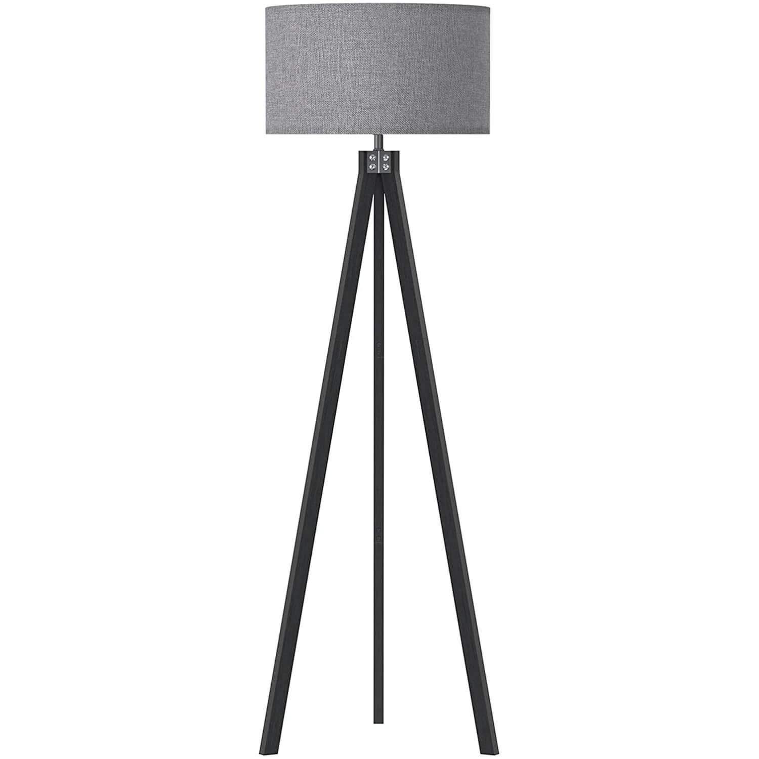 Lepower-tec Classic Wooden Tripod Floor Lamp Transitional