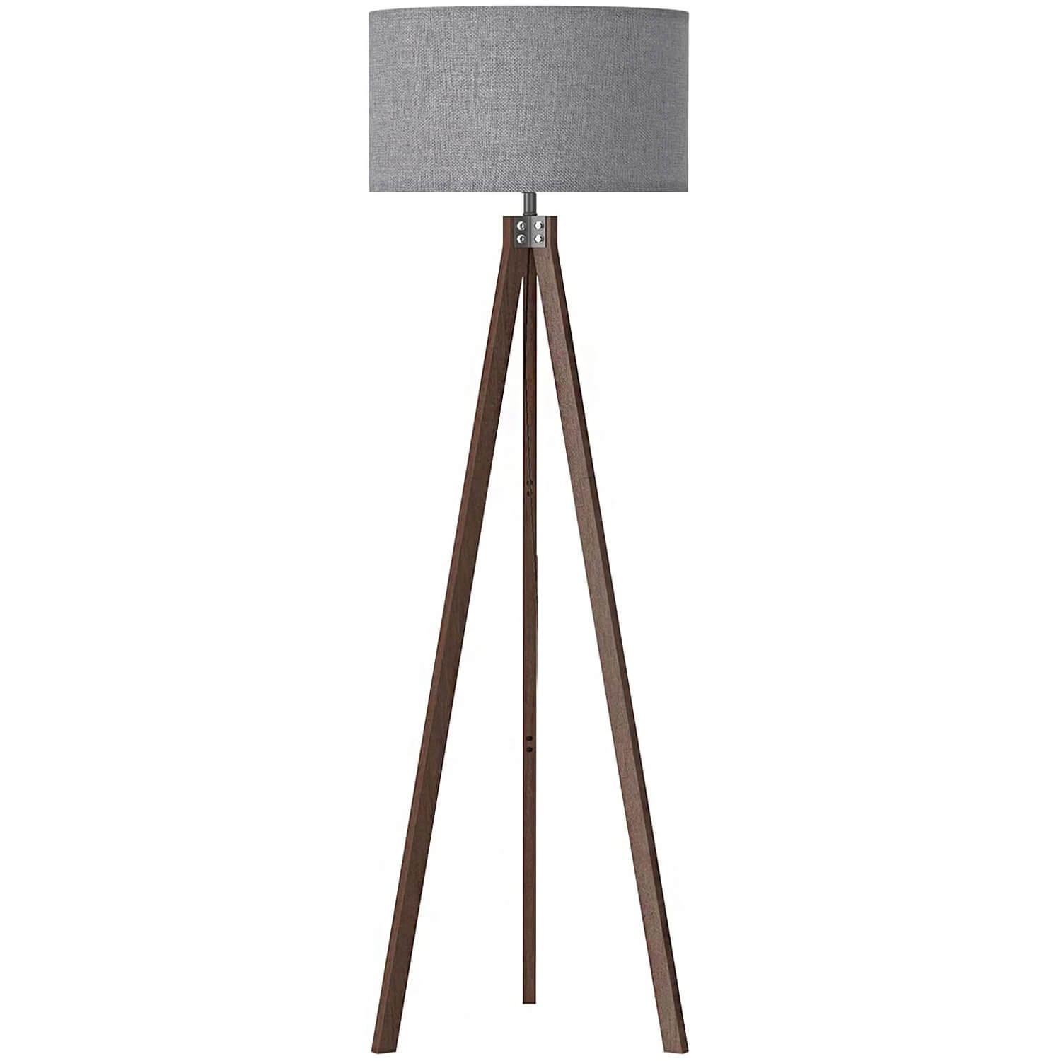 Lepower-tec Classic Wooden Tripod Floor Lamp Transitional