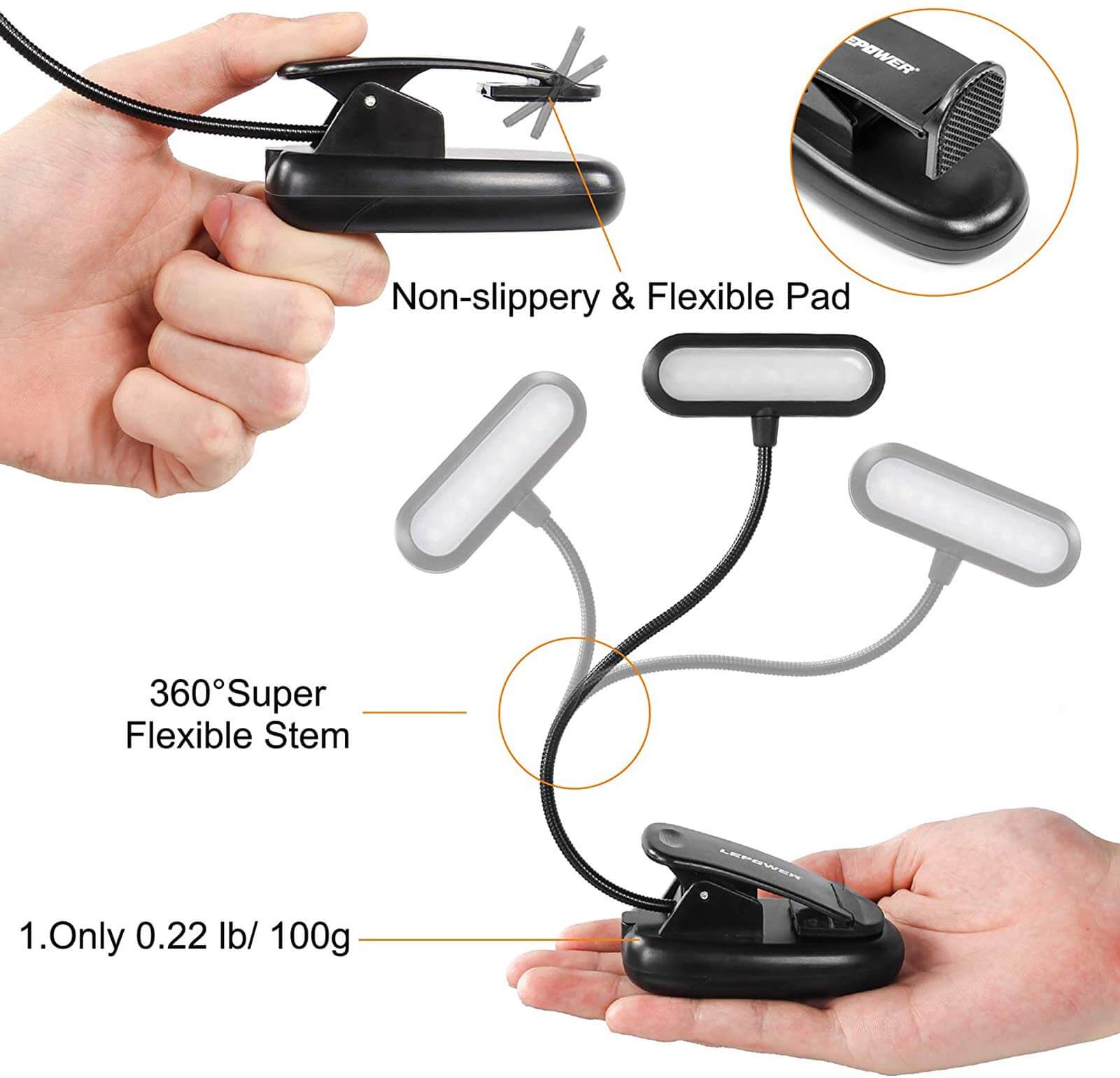 clip on book light